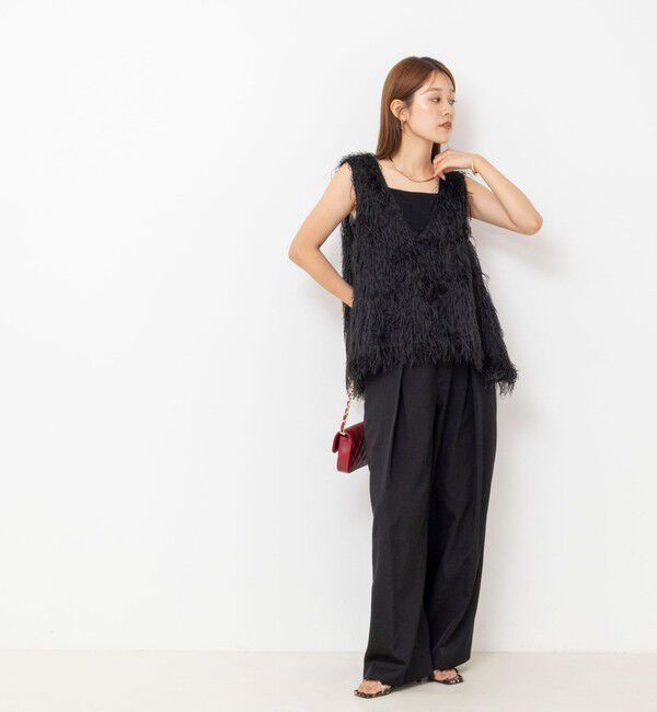 NOLLEY'S「【WEB限定】ウォッシャブルシアーフェザータンク」|シャツ・ブラウス|