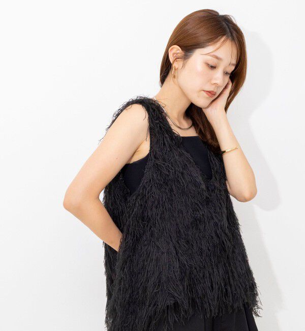 NOLLEY'S「【WEB限定】ウォッシャブルシアーフェザータンク」|シャツ・ブラウス|