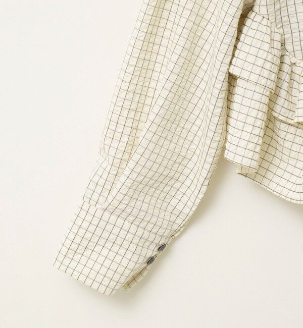 NOLLEY'S「【WEB限定】ウォッシャブル2WAYチェックペプラムフリルブラウス」|シャツ・ブラウス|