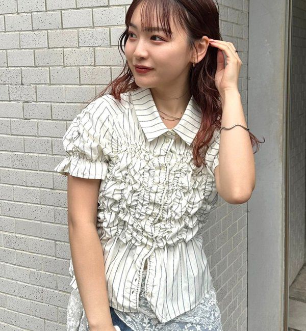  「シャーリングシェイプシャツ」|シャツ・ブラウス|