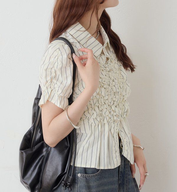  「シャーリングシェイプシャツ」|シャツ・ブラウス|