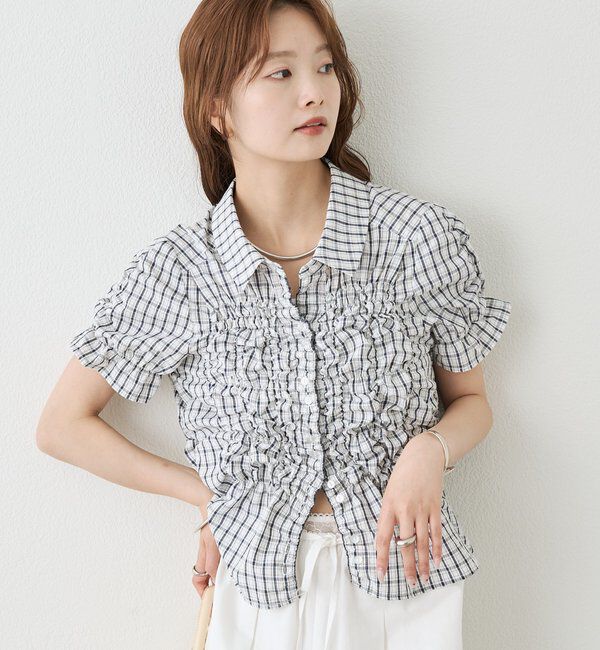  「シャーリングシェイプシャツ」|シャツ・ブラウス|