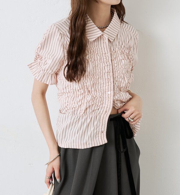  「シャーリングシェイプシャツ」|シャツ・ブラウス|