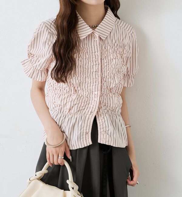  「シャーリングシェイプシャツ」|シャツ・ブラウス|