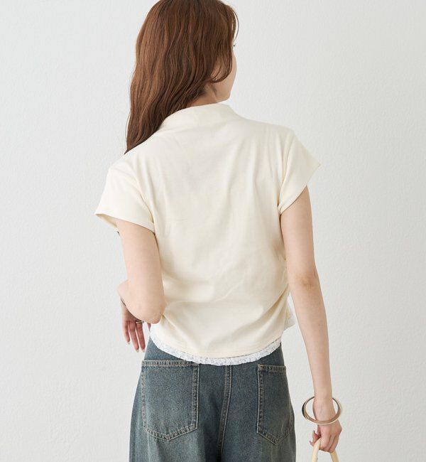  「プレート付きハイネックTシャツ」|Tシャツ・カットソー|