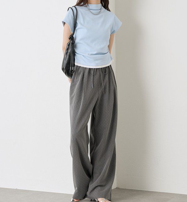  「プレート付きハイネックTシャツ」|Tシャツ・カットソー|