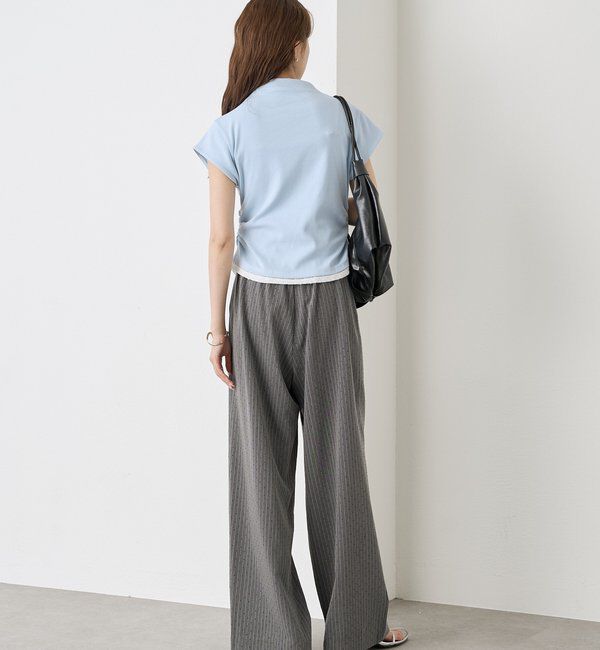  「プレート付きハイネックTシャツ」|Tシャツ・カットソー|