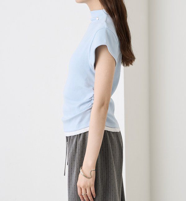  「プレート付きハイネックTシャツ」|Tシャツ・カットソー|