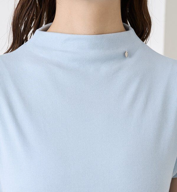  「プレート付きハイネックTシャツ」|Tシャツ・カットソー|