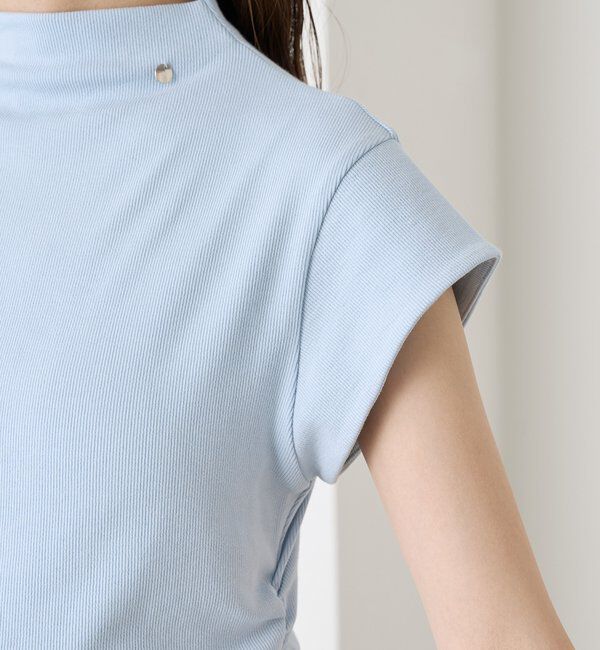  「プレート付きハイネックTシャツ」|Tシャツ・カットソー|
