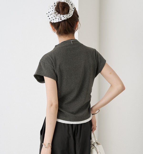  「プレート付きハイネックTシャツ」|Tシャツ・カットソー|