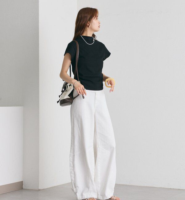  「プレート付きハイネックTシャツ」|Tシャツ・カットソー|