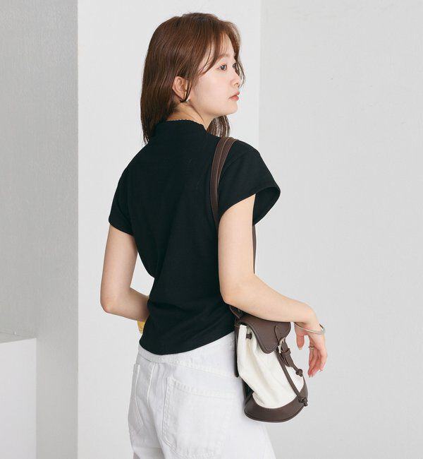  「プレート付きハイネックTシャツ」|Tシャツ・カットソー|