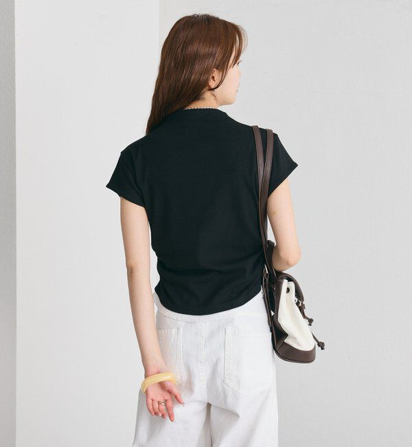  「プレート付きハイネックTシャツ」|Tシャツ・カットソー|