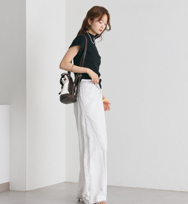  「プレート付きハイネックTシャツ」|Tシャツ・カットソー|