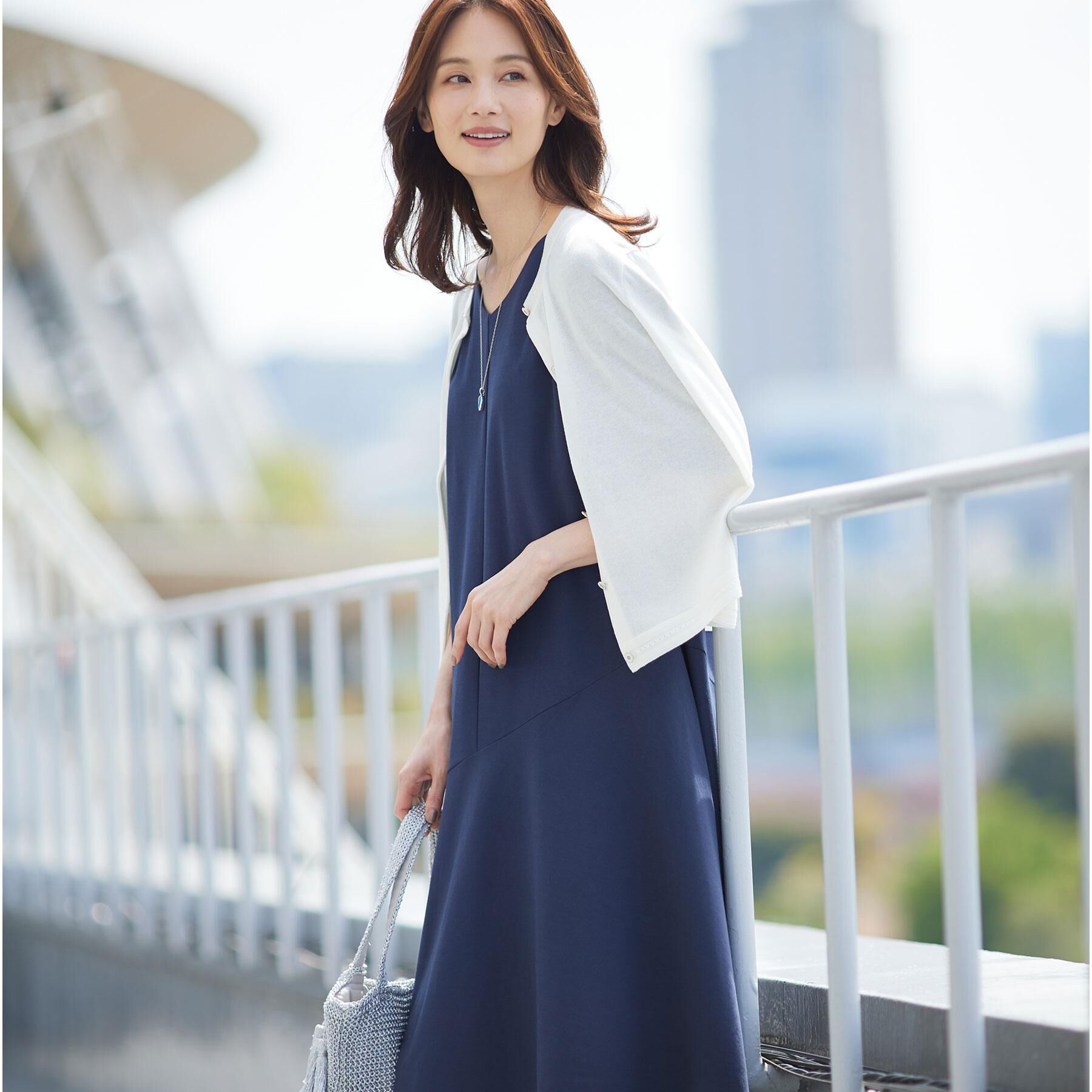 Reflect「七分袖ニットカーディガン」|カーディガン|