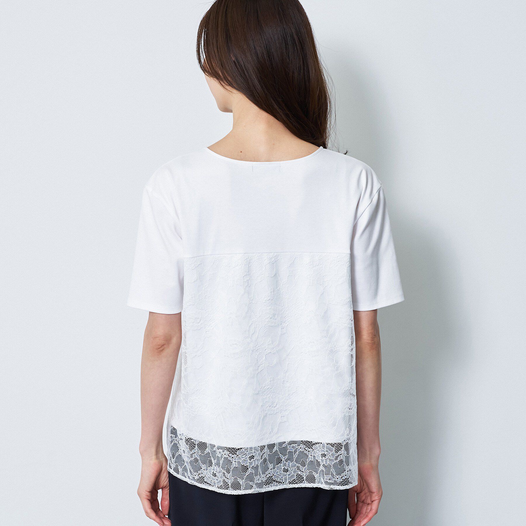 Reflect「【UVカット／接触冷感／手洗い可】ラッセルレースプルオーバー」|Tシャツ・カットソー|