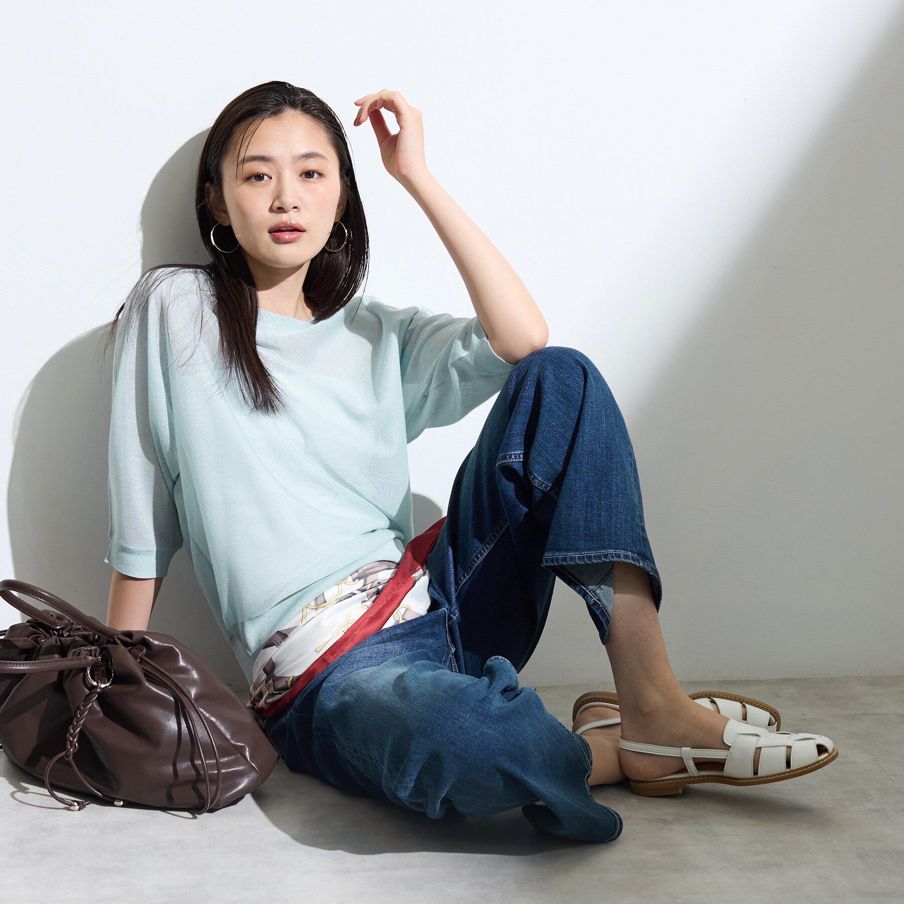 INDIVI「【体型カバー／洗える】シアードルマンニット」|ニット・セーター|