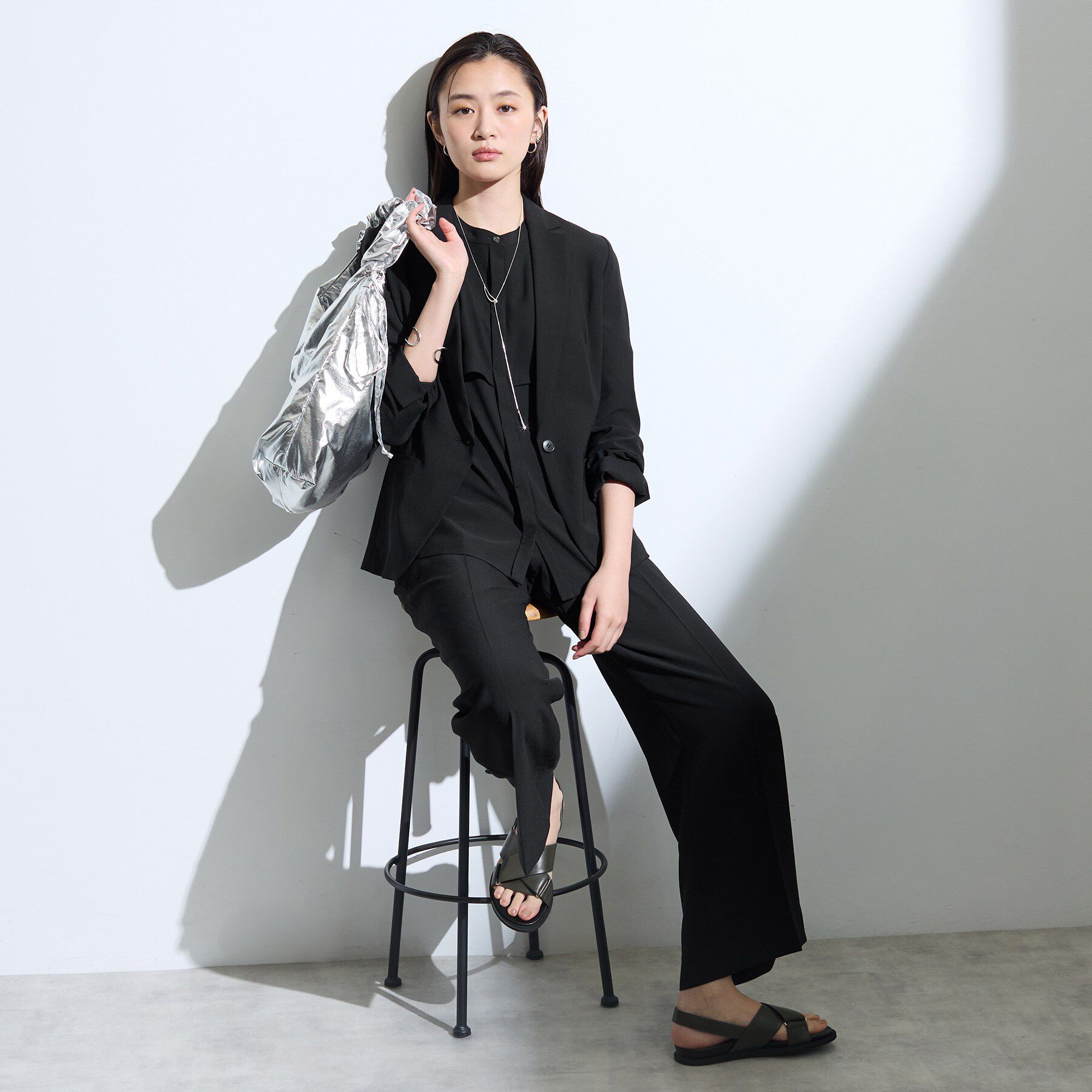 INDIVI「【新作登場！着る日傘】 ワイドストレートパンツ」|その他|
