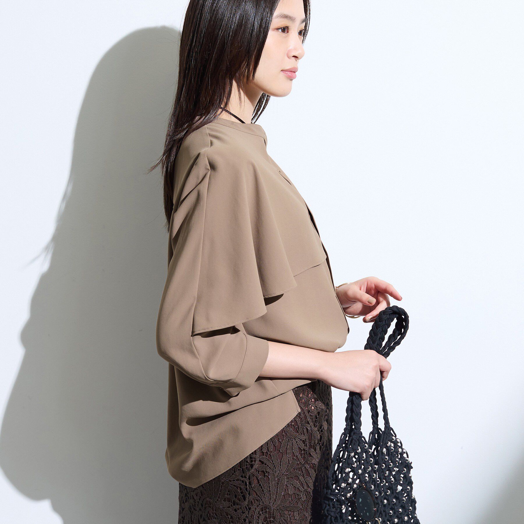 INDIVI「【新作登場！着る日傘】 ケープ風ブラウス」|シャツ・ブラウス|