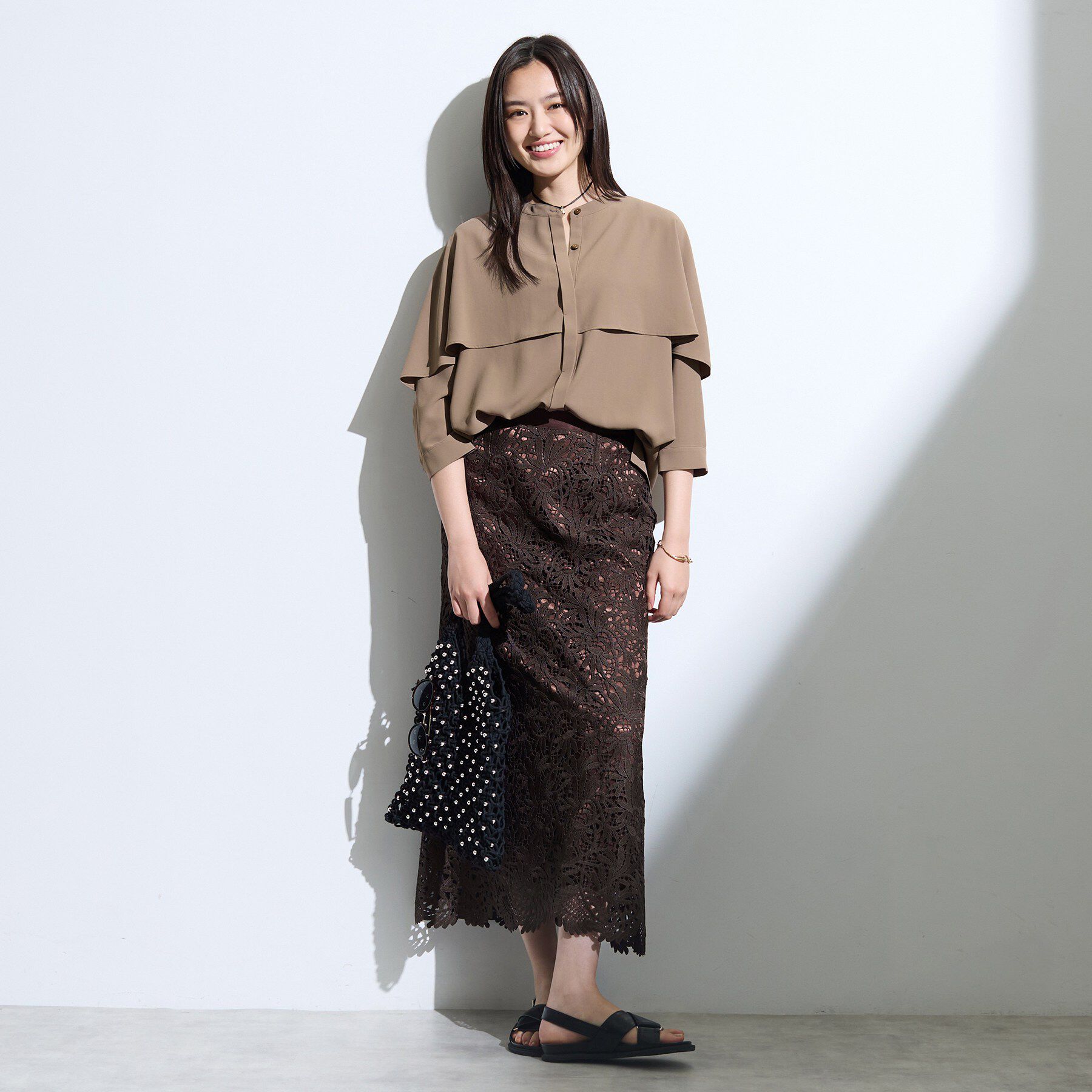 INDIVI「【新作登場！着る日傘】 ケープ風ブラウス」|シャツ・ブラウス|