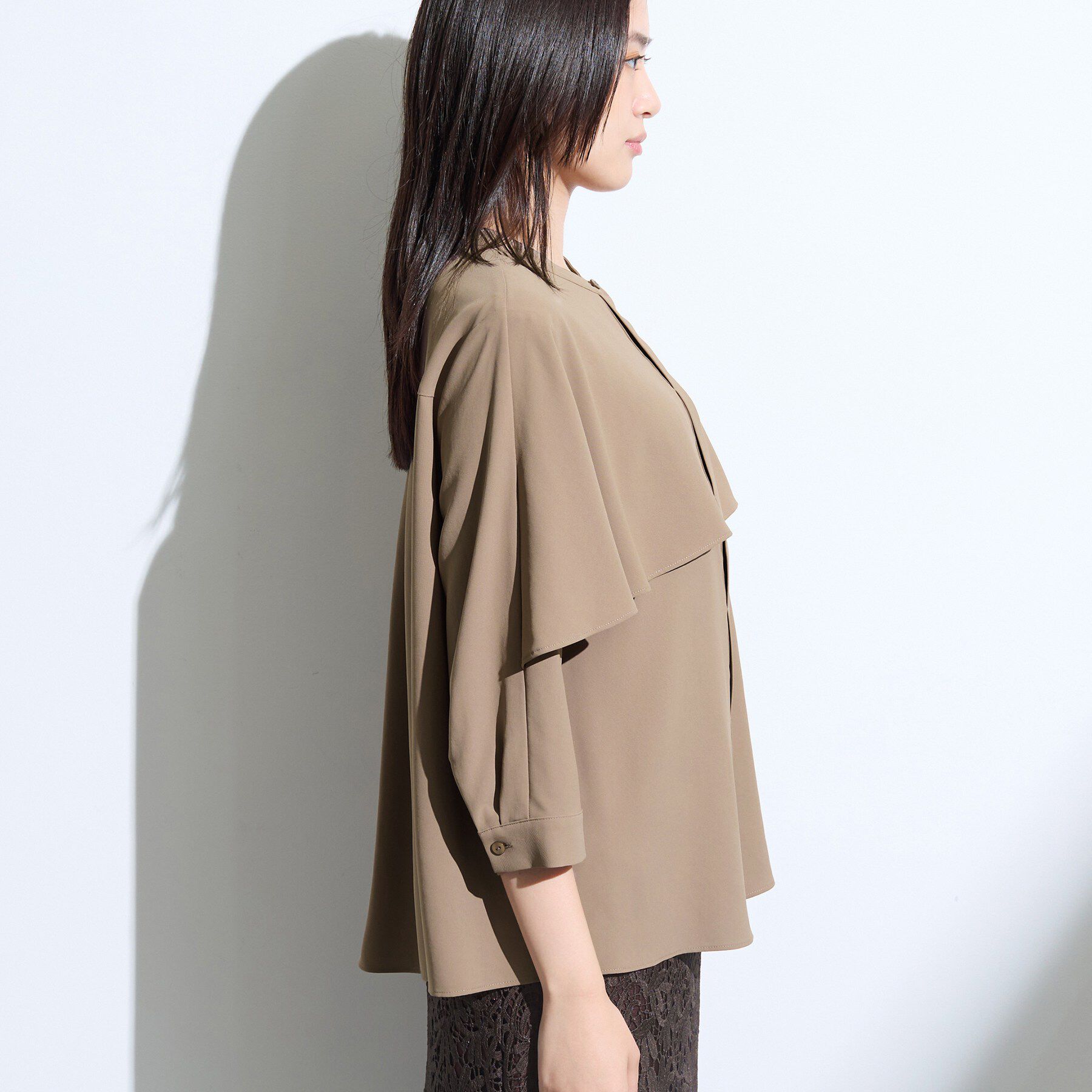 INDIVI「【新作登場！着る日傘】 ケープ風ブラウス」|シャツ・ブラウス|