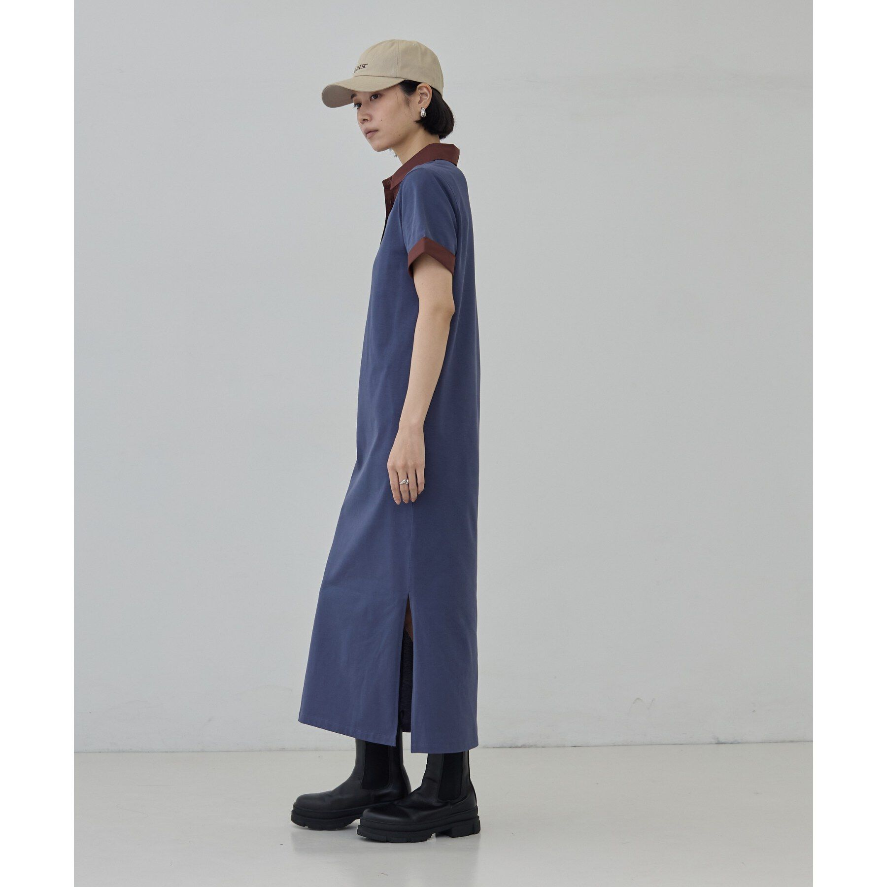 GALLEST「ポロ衿カットソーワンピ―ス」|ワンピース|
