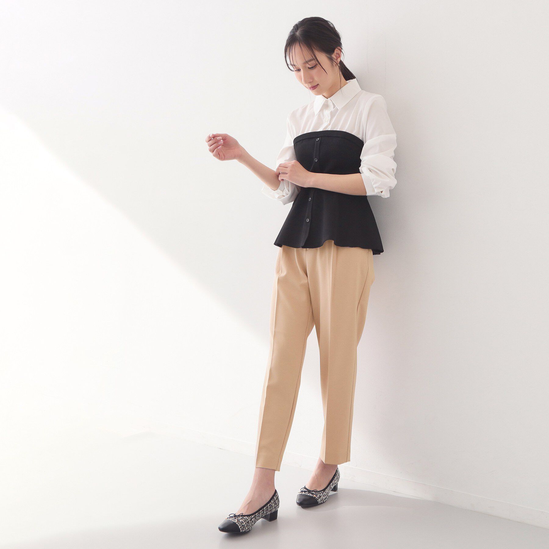 index「ストレッチテーパードパンツ／セットアップ可【洗濯機OK／接触冷感／吸水速乾／防シワ】《SS～LL》」|その他|
