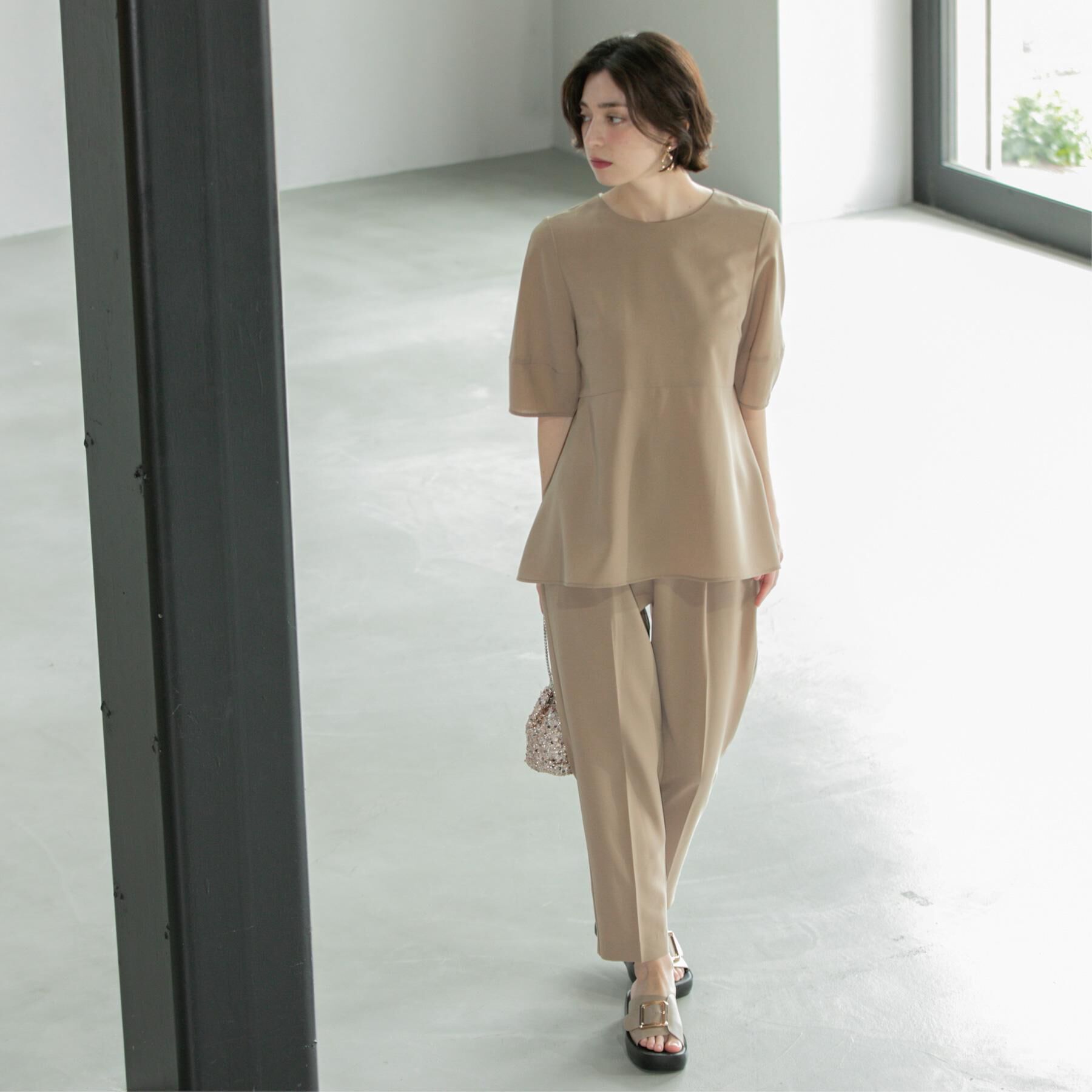OPAQUE.CLIP「《6色展開／丈が選べる》美脚イージーテーパードパンツ／セットアップ対応【ストレッチ／洗濯機洗い可／防」|その他|