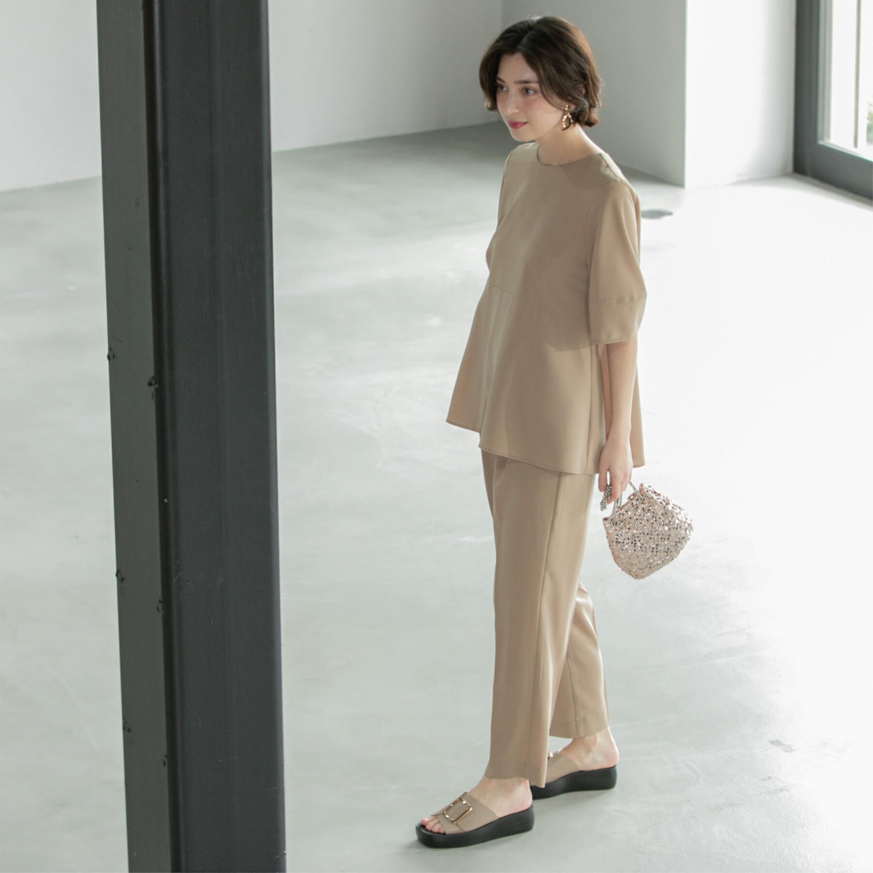 OPAQUE.CLIP「《6色展開／丈が選べる》美脚イージーテーパードパンツ／セットアップ対応【ストレッチ／洗濯機洗い可／防」|その他|
