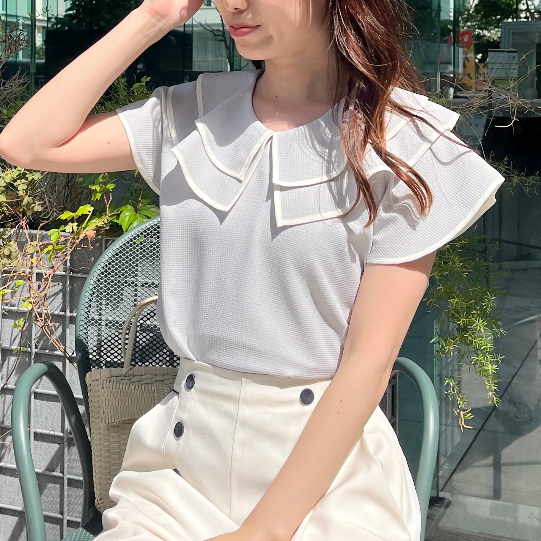 Couture broach「【洗濯機可】マリンカラー ブラウス」|シャツ・ブラウス|