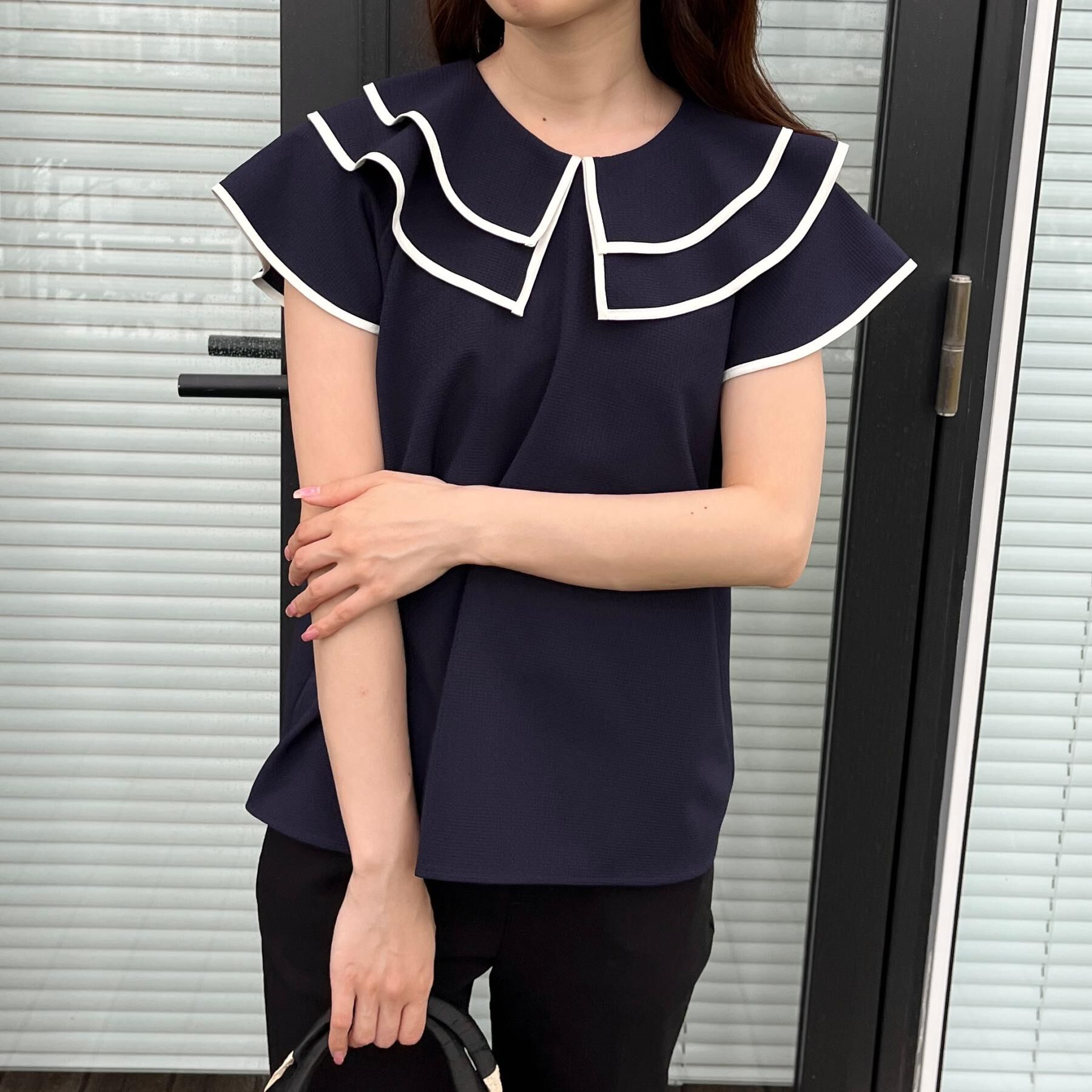 Couture broach「【洗濯機可】マリンカラー ブラウス」|シャツ・ブラウス|