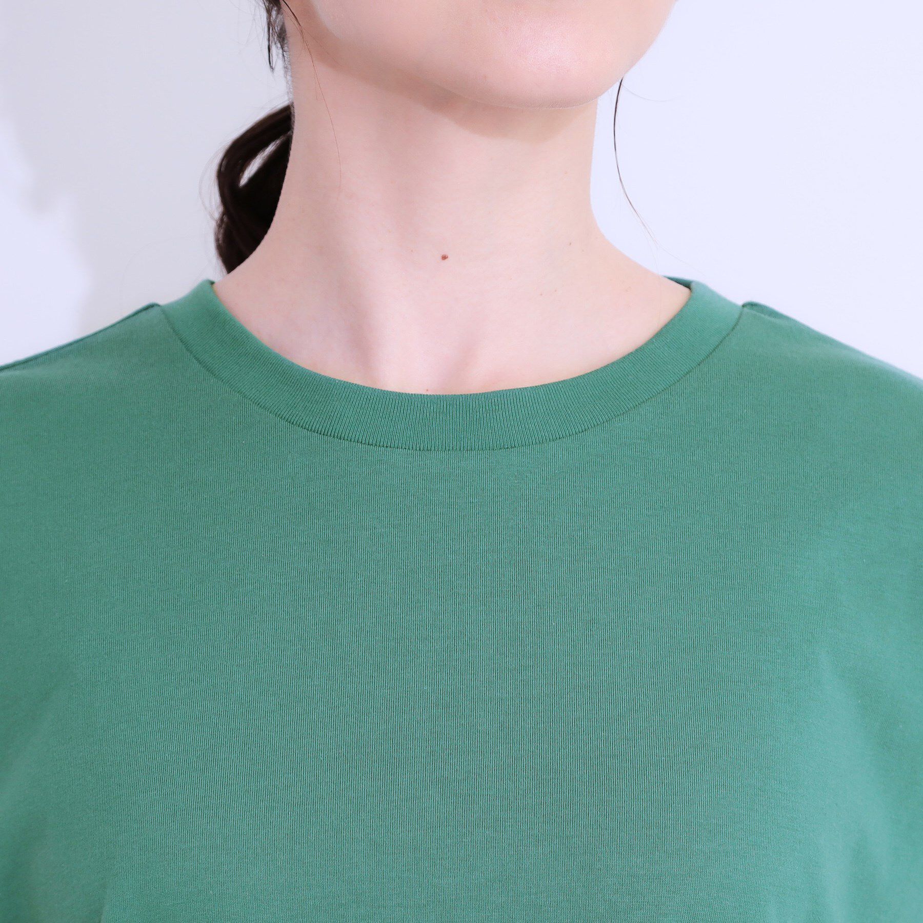 SHOO･LA･RUE「【洗える/S-LL/ひんやり/UV】汗をかいても気になりにくい スリットトップス」|Tシャツ・カットソー|