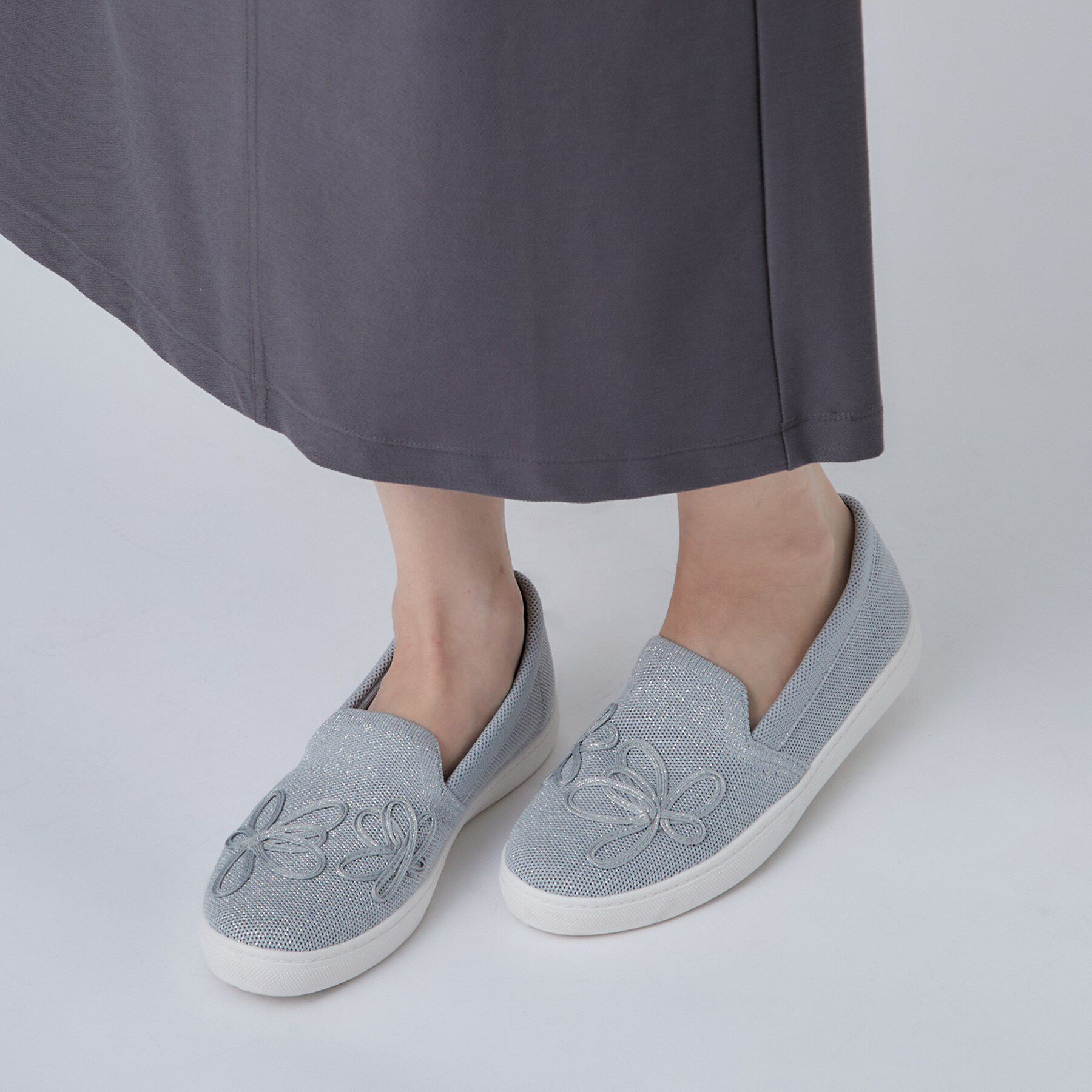 SHOO･LA･RUE「ニット花刺繍スリッポン」|その他|