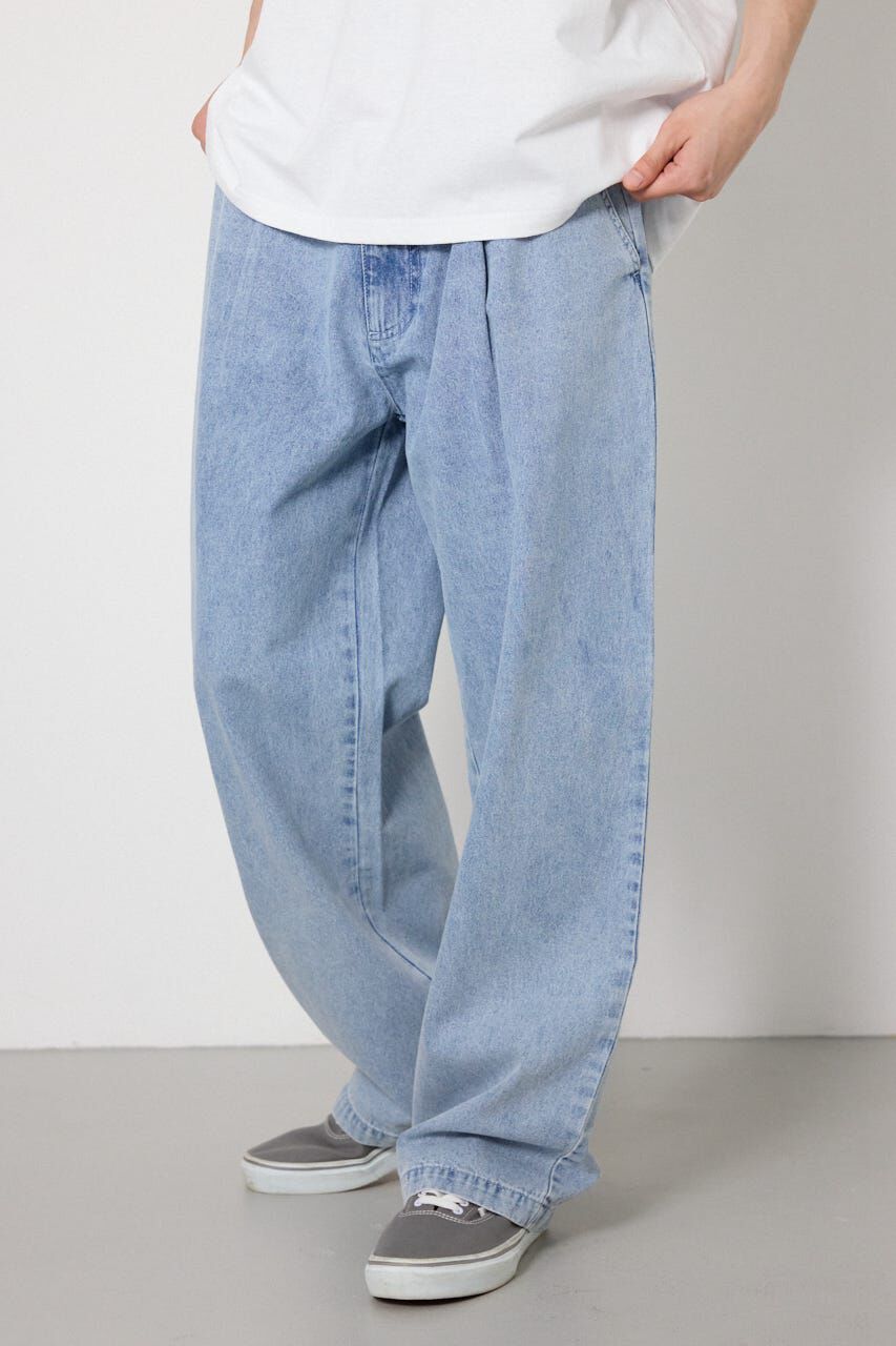RODEO CROWNS「Coolist Denim ワイドパンツ」|デニム|L/BLU1