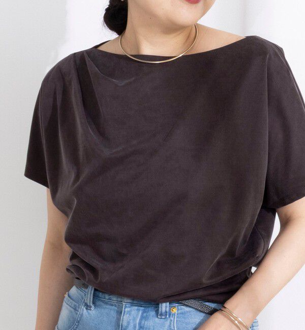 NOLLEY'S sophi「【BECシリーズ】ウォッシャブルキュプラサテンジャージードレーププルオーバー」|Tシャツ・カットソー|