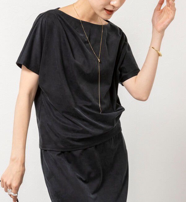NOLLEY'S sophi「【BECシリーズ】ウォッシャブルキュプラサテンジャージードレーププルオーバー」|Tシャツ・カットソー|
