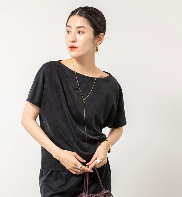 NOLLEY'S sophi「【BECシリーズ】ウォッシャブルキュプラサテンジャージードレーププルオーバー」|Tシャツ・カットソー|