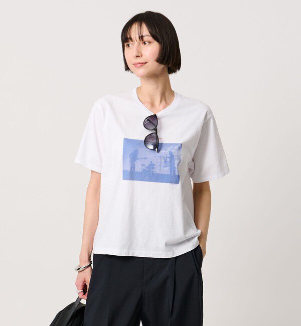UNITED ARROWS「＜TICCA＞バンド プリント Tシャツ」|Tシャツ・カットソー|WHITE
