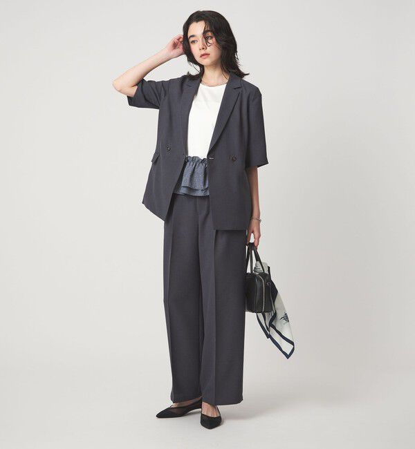 UNITED ARROWS green label relaxing「［size SHORT/TALLあり］エアシカル タック パンツ 接触冷感 通気性」|スラックス|