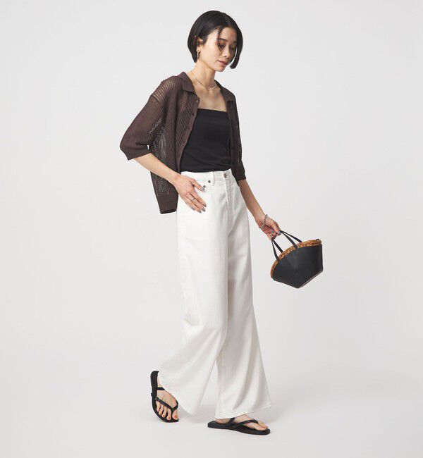 UNITED ARROWS green label relaxing「＜スタイリスト兵藤千尋さんコラボ＞ワイド ライト デニム 接触冷感」|デニム|