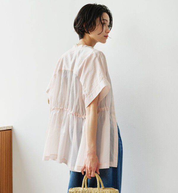 UNITED ARROWS green label relaxing「【結論シリーズ】ギャザーハイウエストブラウス」|シャツ・ブラウス|