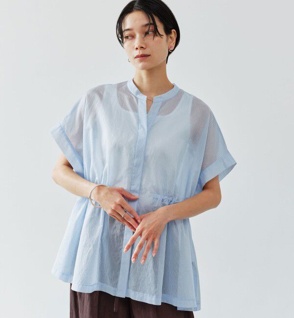 UNITED ARROWS green label relaxing「【結論シリーズ】ギャザーハイウエストブラウス」|シャツ・ブラウス|