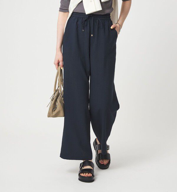 UNITED ARROWS green label relaxing「［size SHORT/TALLあり］ドライクロスパンツ ストレッチ 吸水速乾 通気性」|その他|NAVY