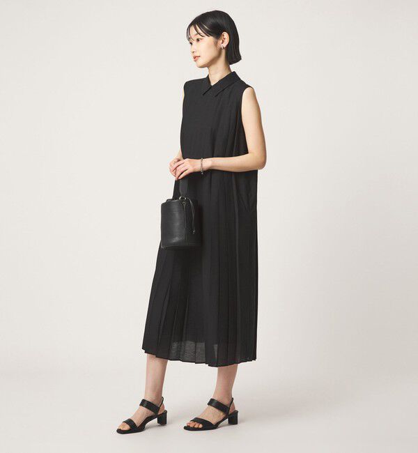 UNITED ARROWS green label relaxing「エリツキ プリーツ ノースリーブ ワンピース」|ワンピース|