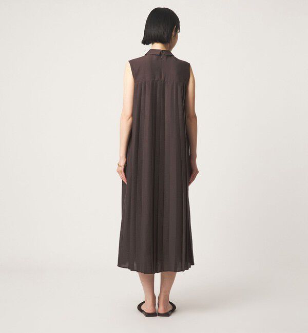 UNITED ARROWS green label relaxing「エリツキ プリーツ ノースリーブ ワンピース」|ワンピース|