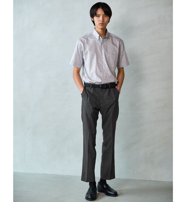 UNITED ARROWS green label relaxing「エブリット TC パナマ スタンダード ボタンダウン ショートスリーブ シャツ -イージーアイロン・通気性-」|シャツ・ブラウス|