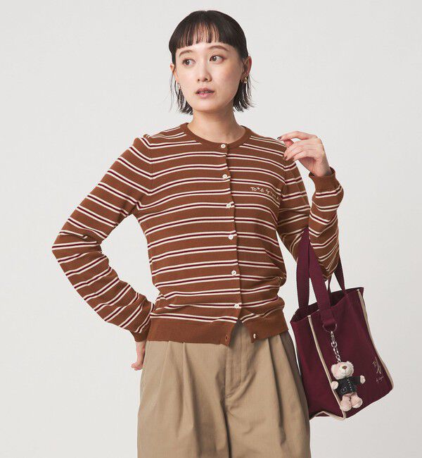 UNITED ARROWS green label relaxing「＜To b. by agnes b.コラボ＞マルチボーダー ニット カーディガン」|カーディガン|MD.BROWN