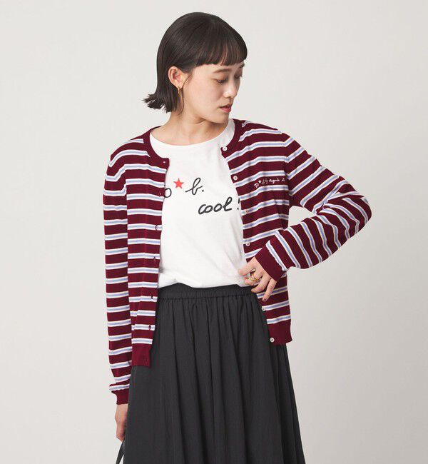 UNITED ARROWS green label relaxing「＜To b. by agnes b.コラボ＞マルチボーダー ニット カーディガン」|カーディガン|