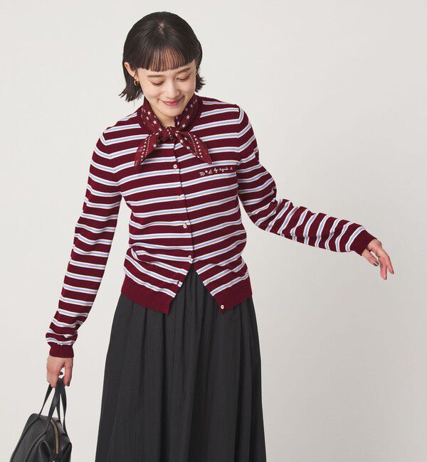 UNITED ARROWS green label relaxing「＜To b. by agnes b.コラボ＞マルチボーダー ニット カーディガン」|カーディガン|
